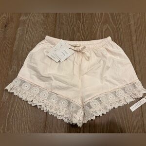 NWT Christy Dawn Cream Lace Trim Shorts